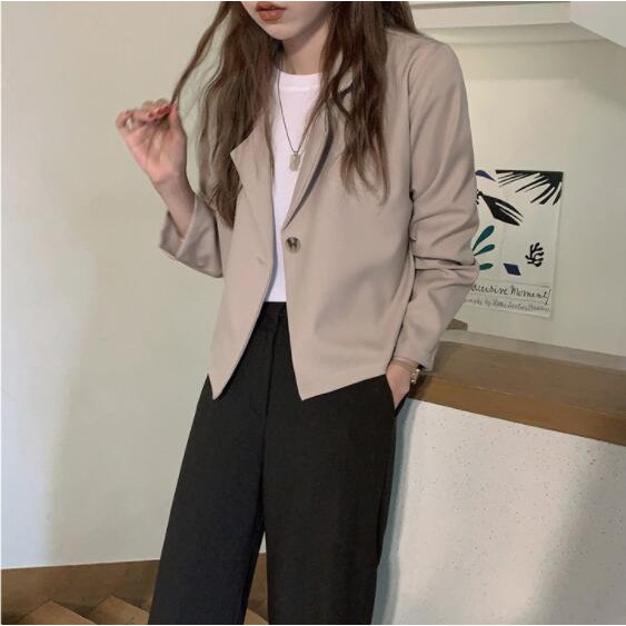 Áo Khoác Vest Dáng Ngắn Thiết Kế Đơn Giản Thời Trang Mùa Thu 37267