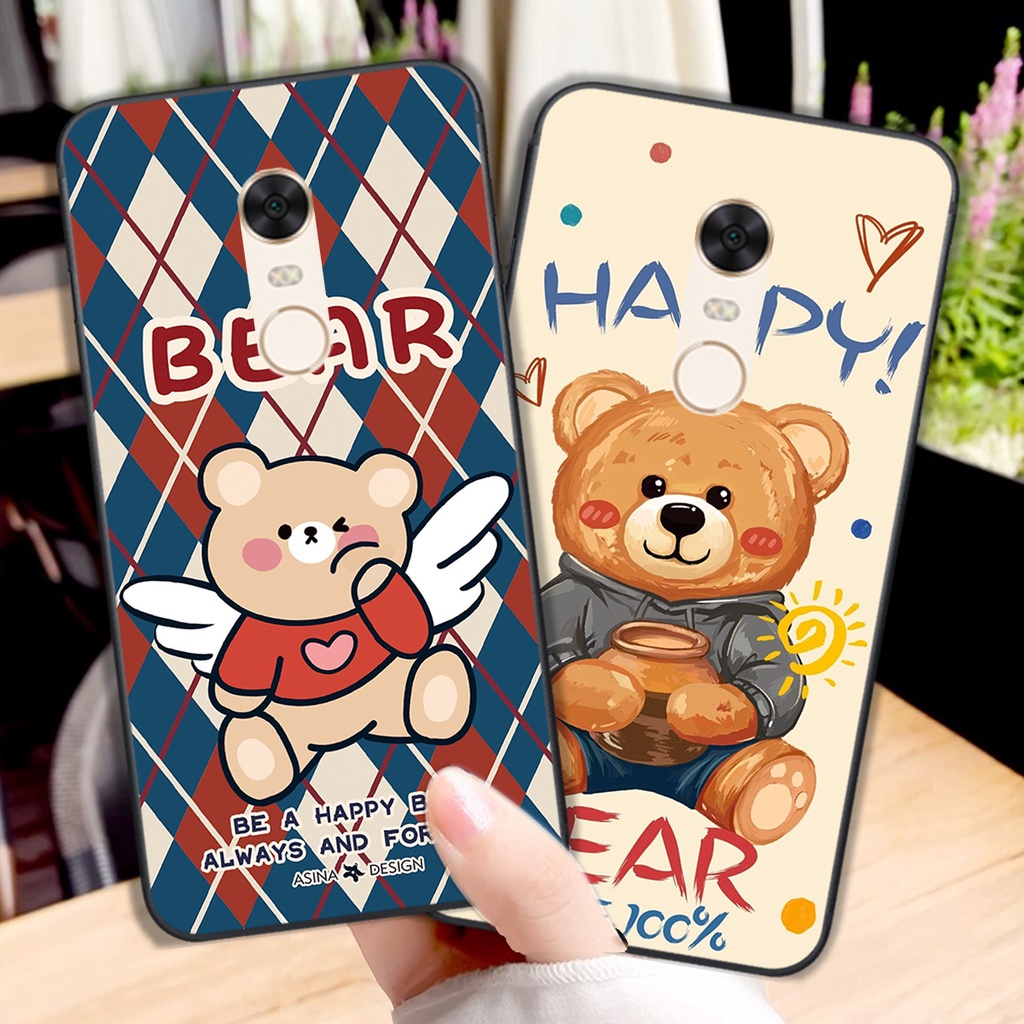 Ốp lưng Xiaomi Redmi Note 3 / Redmi Note 4/ Note 4x / Redmi 5 / Redmi 5 Plus in hình cute, chú gấu siêu rẻ