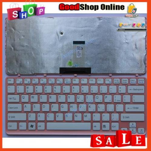 ⚡ Bàn Phím Laptop Sony Vaio E14 SVE14 SVE141 SVE14 Màu hồng có khung 1 ốc cáp thẳng- Hàng Mới 100%-Phụ kiện giá sỉ