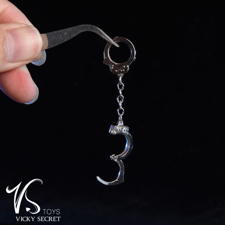 Phụ kiện búp bê, figure 1:6 Còng tay, còng mô hình có thể mở và đóng