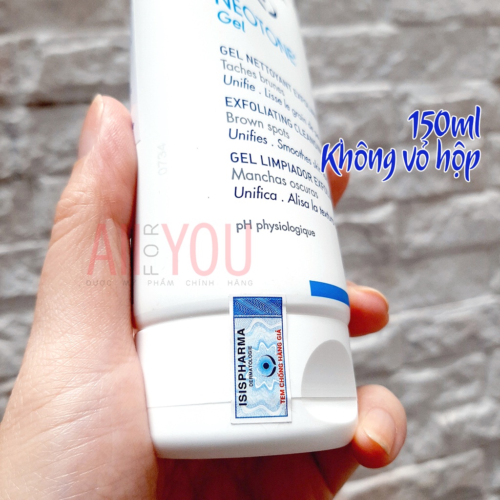 ISIS PHARMA Neotone Gel 40mL & 150mL - Gel Rửa Mặt Trắng Sáng Da.
