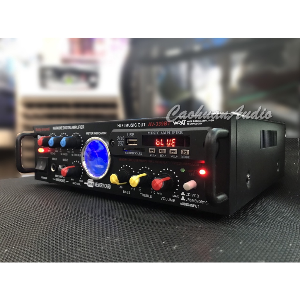 Amply mini karaoke bluetooth - USB - Thẻ nhới - FM AV-339BT