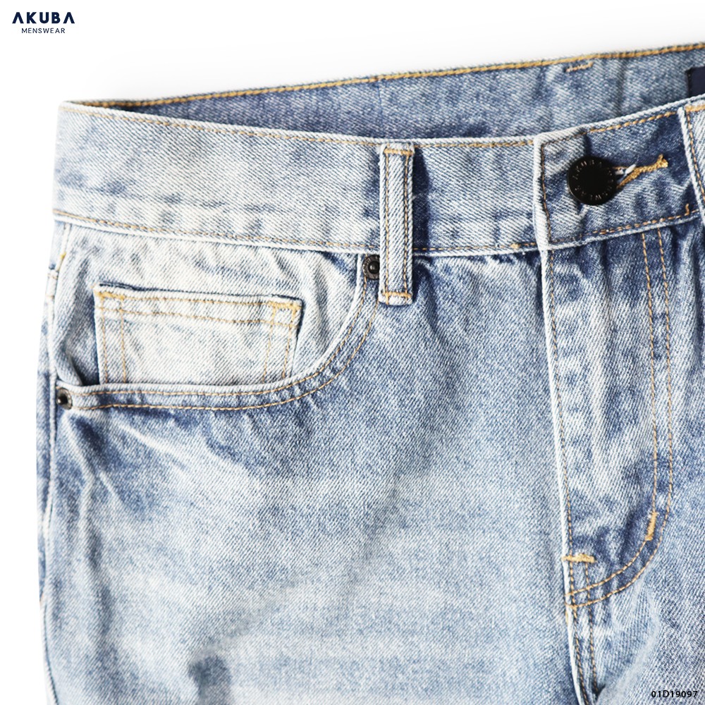 Quần short Jean nam thời trang cao cấp AKUBA - Form Skinny | 01D19097