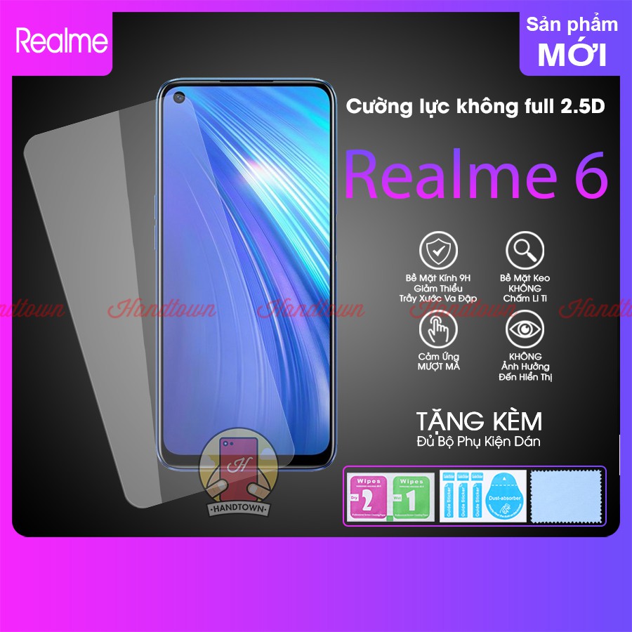 Cường lực trong suốt 2.5D không full màn dành cho Realme 6 / Realme 6 Pro