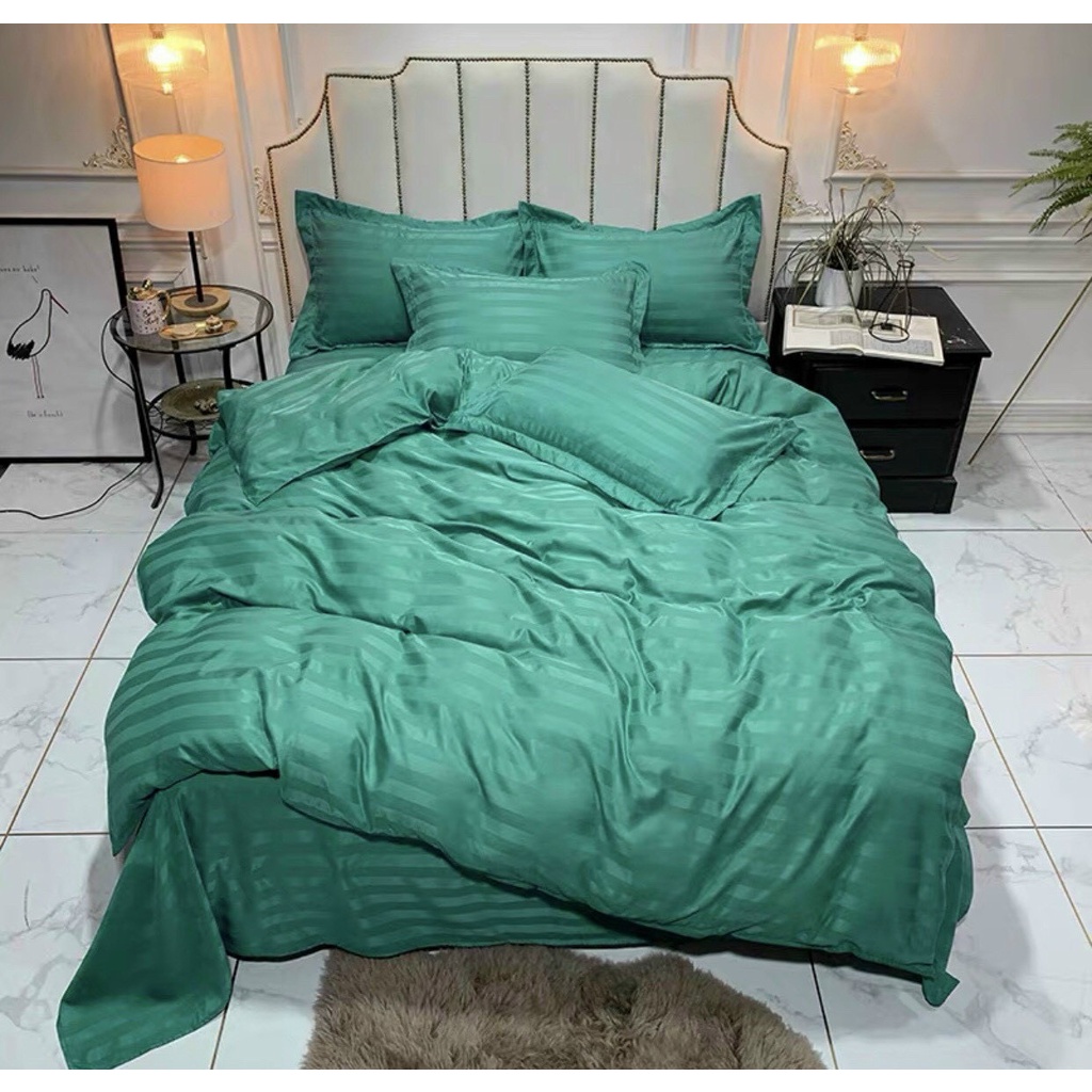 Bộ Chăn Ga Gối Size m6 m8 2m Napbedding 4 Món Cotton 3f Kẻ Sọc Cao Cấp Sang Trọng Dành Cho Khách Sạn Homestay