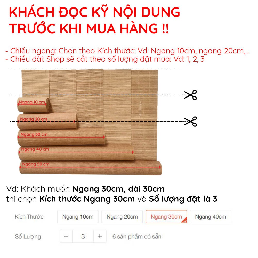 [Phụ kiện chụp ảnh] Thảm tre nhiều kích thước