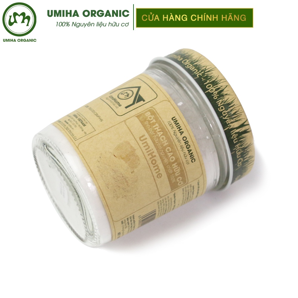 Bột Thạch Cao Nguyên Chất Umiha Organic 135g Đắp Mặt Nạ Trắng Da, Loại Bỏ Mụn Giảm Nhờn Hiệu Quả