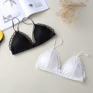 Bralette lụa viền ren