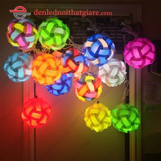 Set 10 cái Đèn lồng nhựa, đèn IQ size 24cm kiểu tròn 050L24