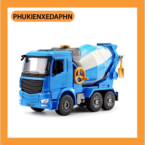 Xe trộn bê tông đồ chơi mô hình E228 mô hình xe bê tông đồ chơi cho bé