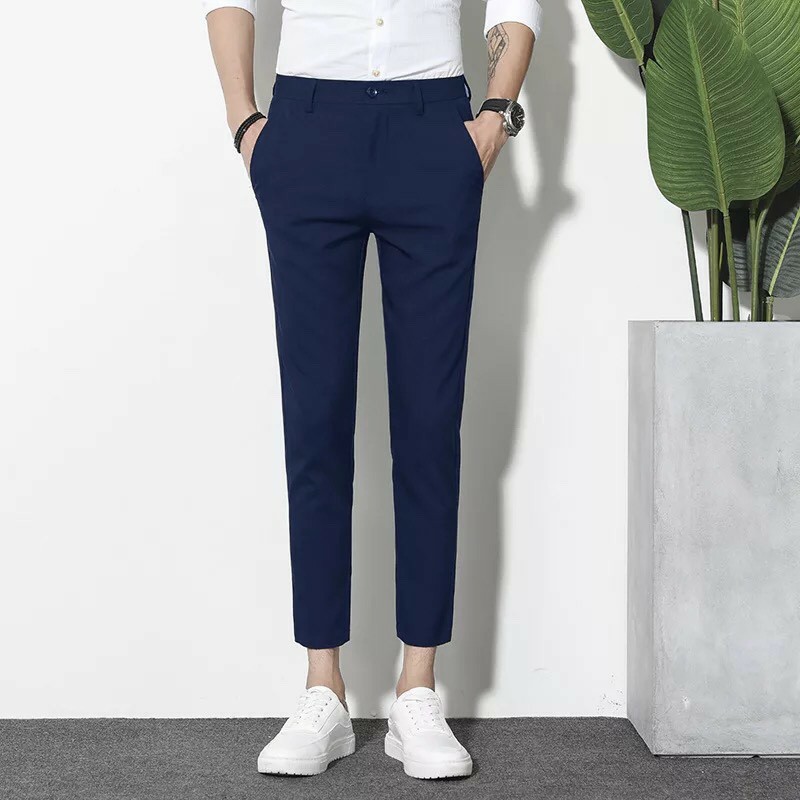 Quần tây nam ống côn dáng body vải co giãn cao cấp công sở đi học đi tiệc đi chơi | BigBuy360 - bigbuy360.vn