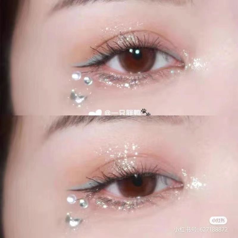 Miếng Dán Trang Trí Móng Tay Hình Trăng Sao Màu Sắc Laser