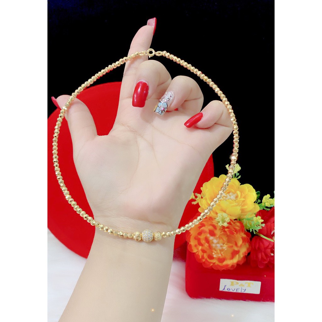 Kiềng cổ bi mạ 18k cao cấp E344