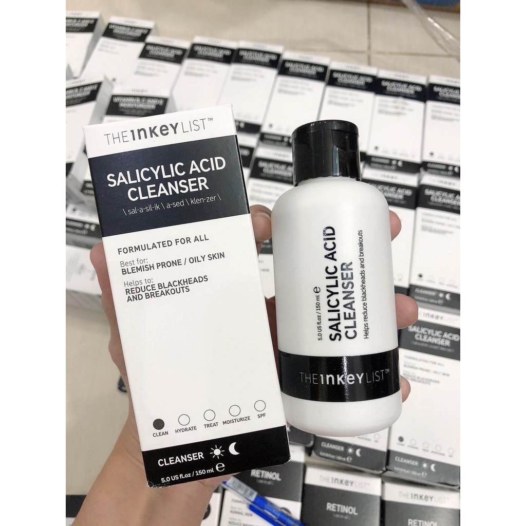 [FULLSIZE 150ML – BILL US] SỮA RỬA MẶT KIỀM DẦU – LÀM SẠCH LCL THE INKEY LIST SALICYLIC ACID CLEANSER