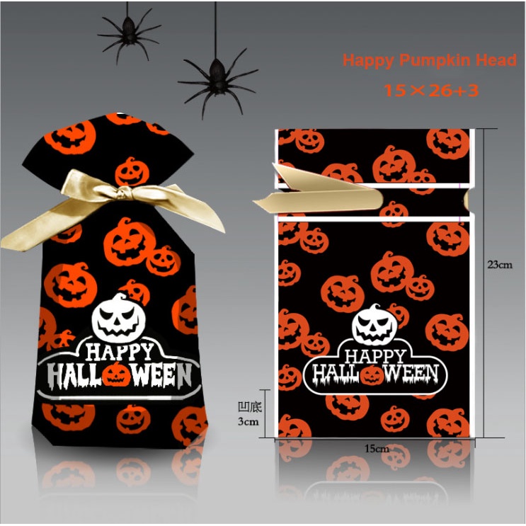 Túi đựng bánh/kẹo, bao bì đựng bánh kẹo chủ đề Halloween kích thước 15 * 23 - VUA BAO BÌ