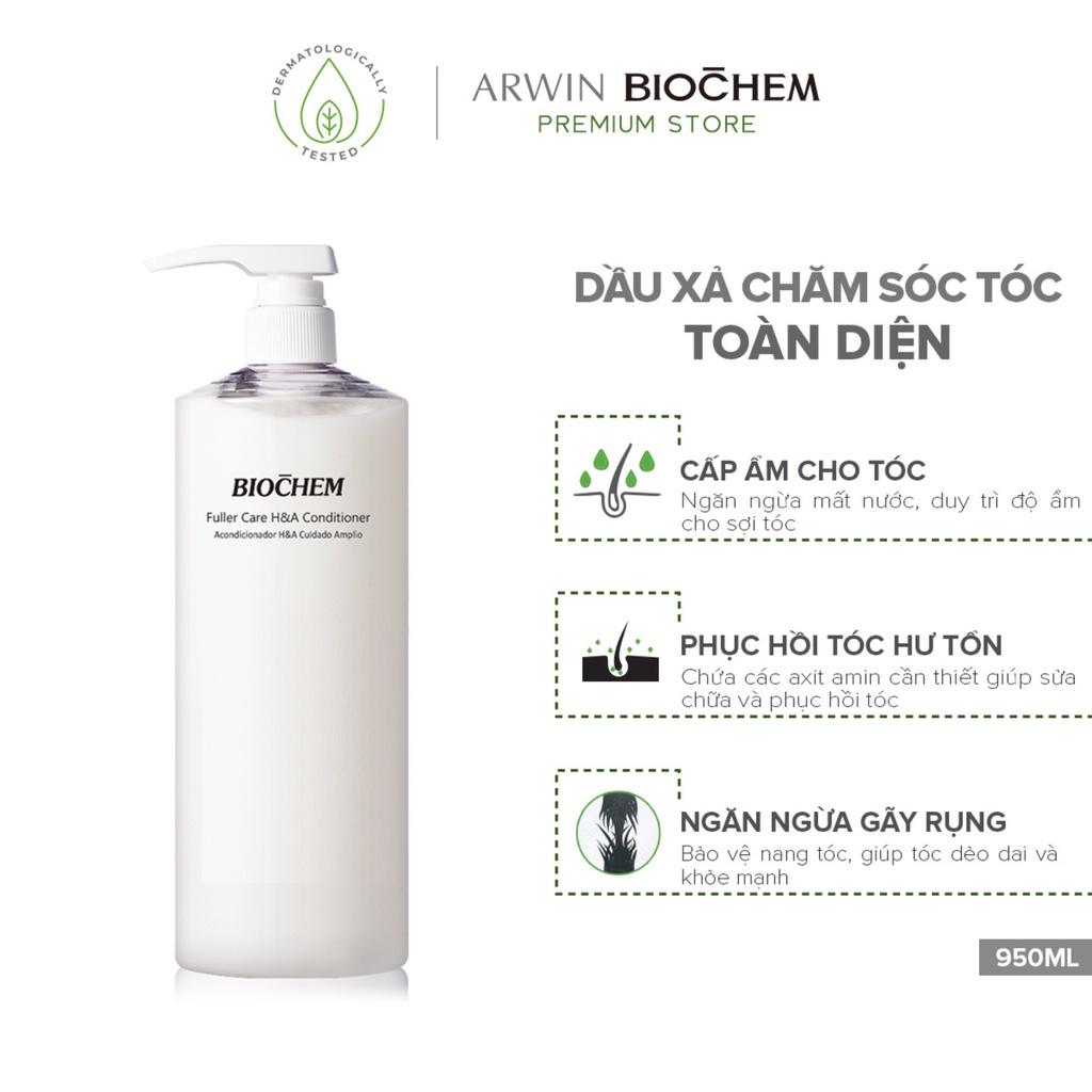 Dầu gội và dầu xả chăm sóc tóc toàn diện Biochem 950ml