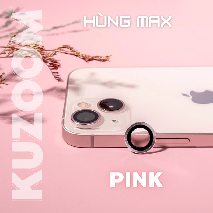 Cường lực Camera Lens KUZOOM màu hồng cho iPhone 13Mini/13