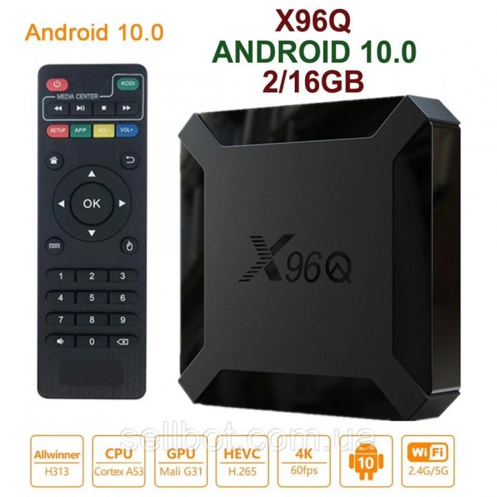 Tv Box X96q - Android 10.0 4k Màn Hình Lcd - Ram 2gb Rom 16gb Và Phụ Kiện