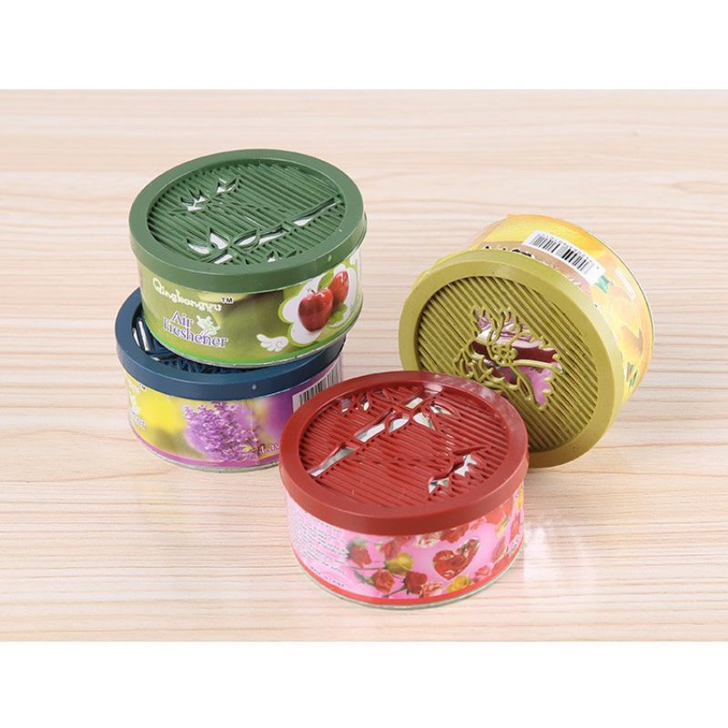 Hộp Sáp Thơm DÁNG TRÒN Để Nhà Vệ Sinh, Phòng Ngủ, Nhà Tắm - Sáp Tự Nhiên Khử Mùi Hôi Để Tủ Quần Áo, Ô TôHộp Sáp Thơm