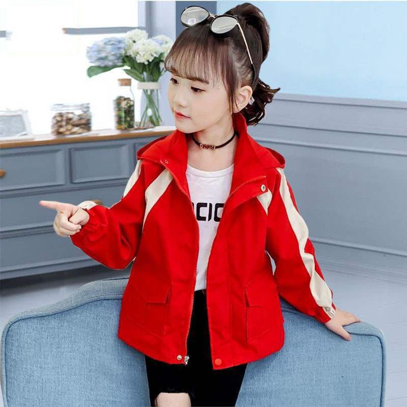 Áo khoác cho bé trai bé gái 2 màu đỏ, đen