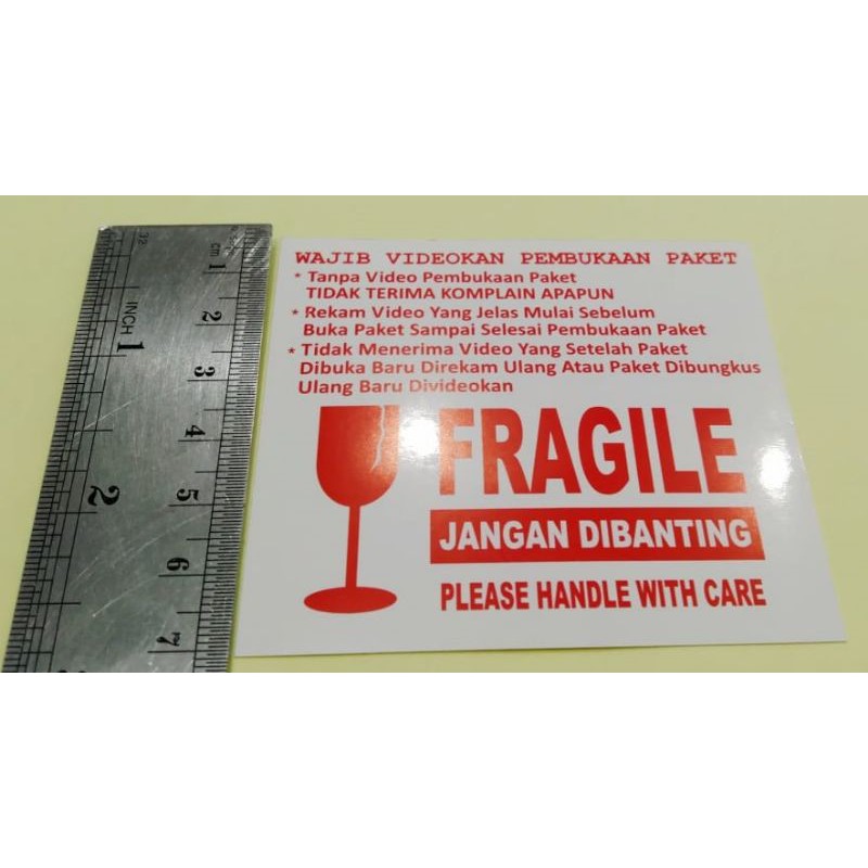 Unboxing Fragile Video Sticker Split