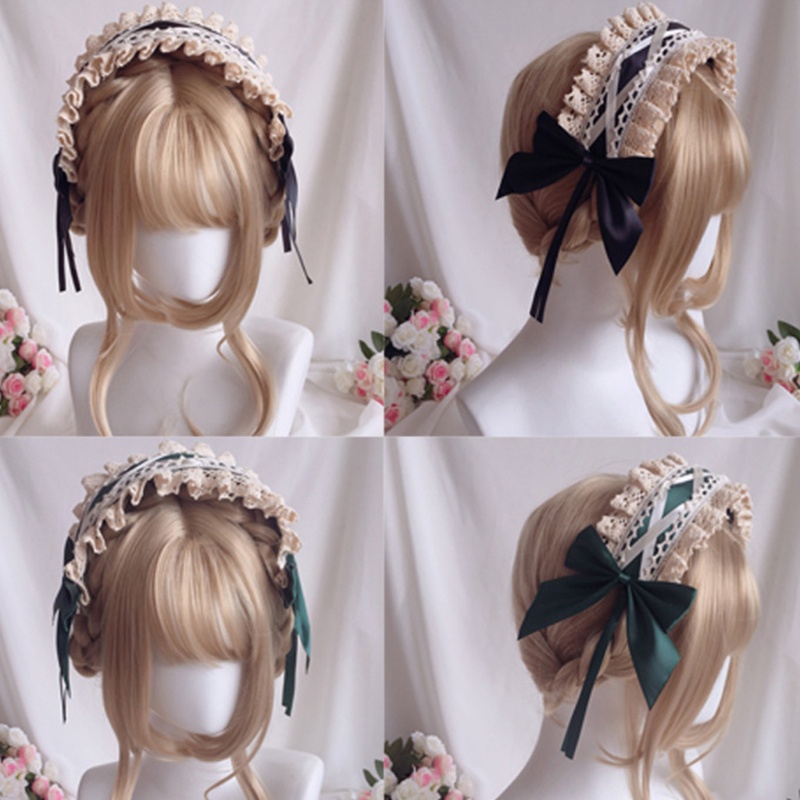 Băng Đô Ren Hoa Phong Cách Lolita Dễ Thương Hiện Có 5 Màu