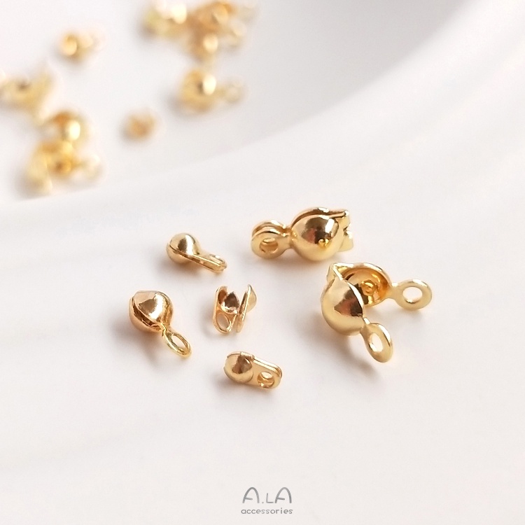 Set 10 Khóa Cài Túi Xách / Vòng Tay / Mũ Nồi Bằng Đồng Mạ Vàng 14K diy