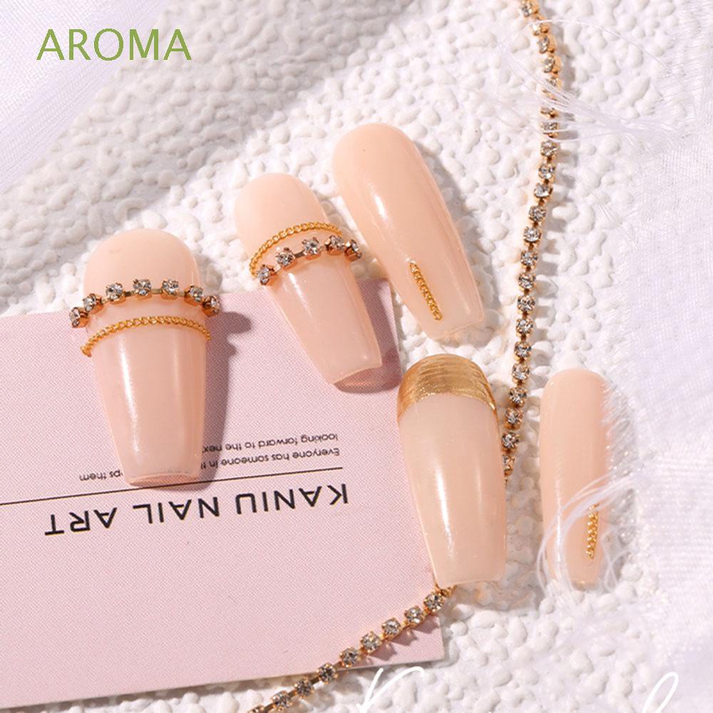 Chuỗi Kim Loại Đính Đá 3d Có Vấu Kẹp Dùng Trang Trí Móng Tay Nghệ Thuật