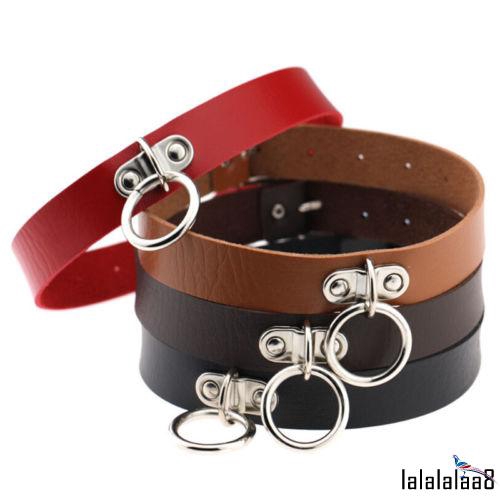 Nan-có thể điều chỉnh thời trang nữ cổ da punk đinh tán tình yêu khóa cổ O Ring
