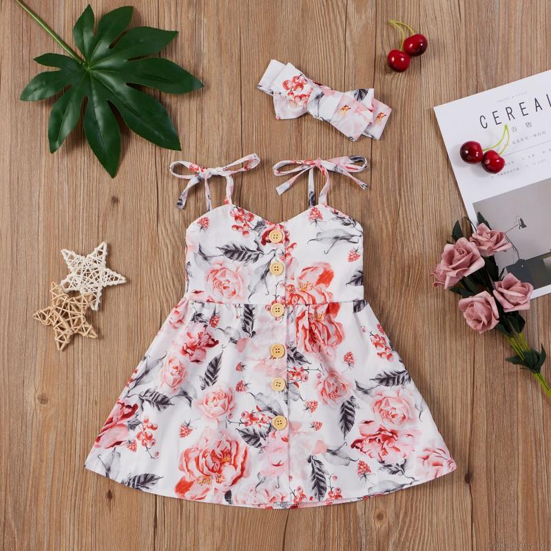 Đầm Hoa Công Chúa Đi Biển Cho Bé Gái