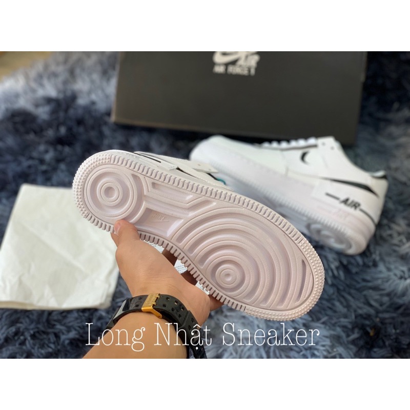 Giày Sneaker AF1 Shadow Trắng Đen Giày Thể Thao Nam Nữ Thấp Cổ Full Phụ Kiện