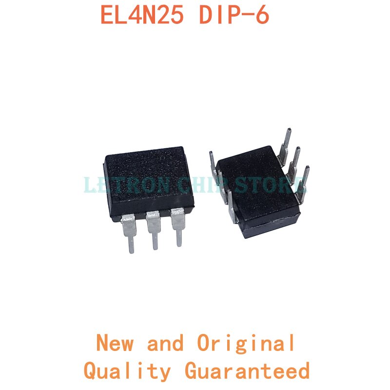 10 pces el4n25 dip6 4n25 dip-6 optocoupler novo e chipset gốc ic