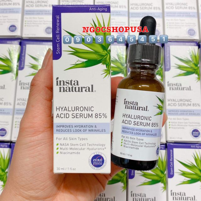 DATE 8/2021Tinh chất cấp ẩm Hyaluronic acid serum 85% Insta natural