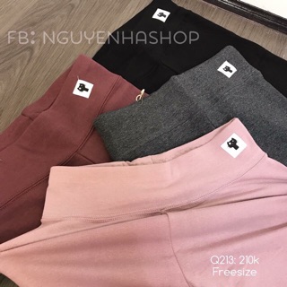Legging nỉ len logo mèo