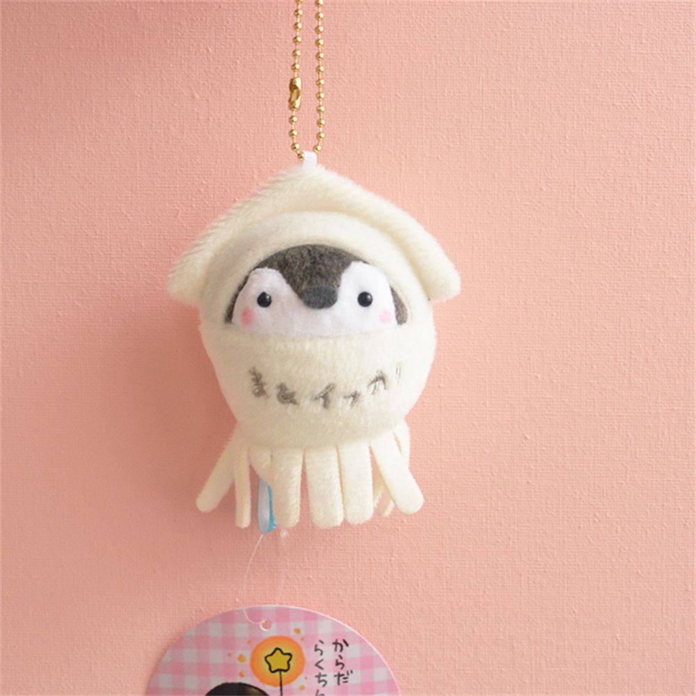 Móc khóa hình chim cánh cụt nhồi bông dễ thương xinh xắn kích thước 8cm