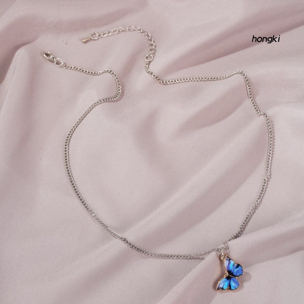 BUTTERFLY (Hàng Mới Về) vòng cổ Hợp Kim Hình Bướm Đính Đá Xinh Xắn Cho Nữ