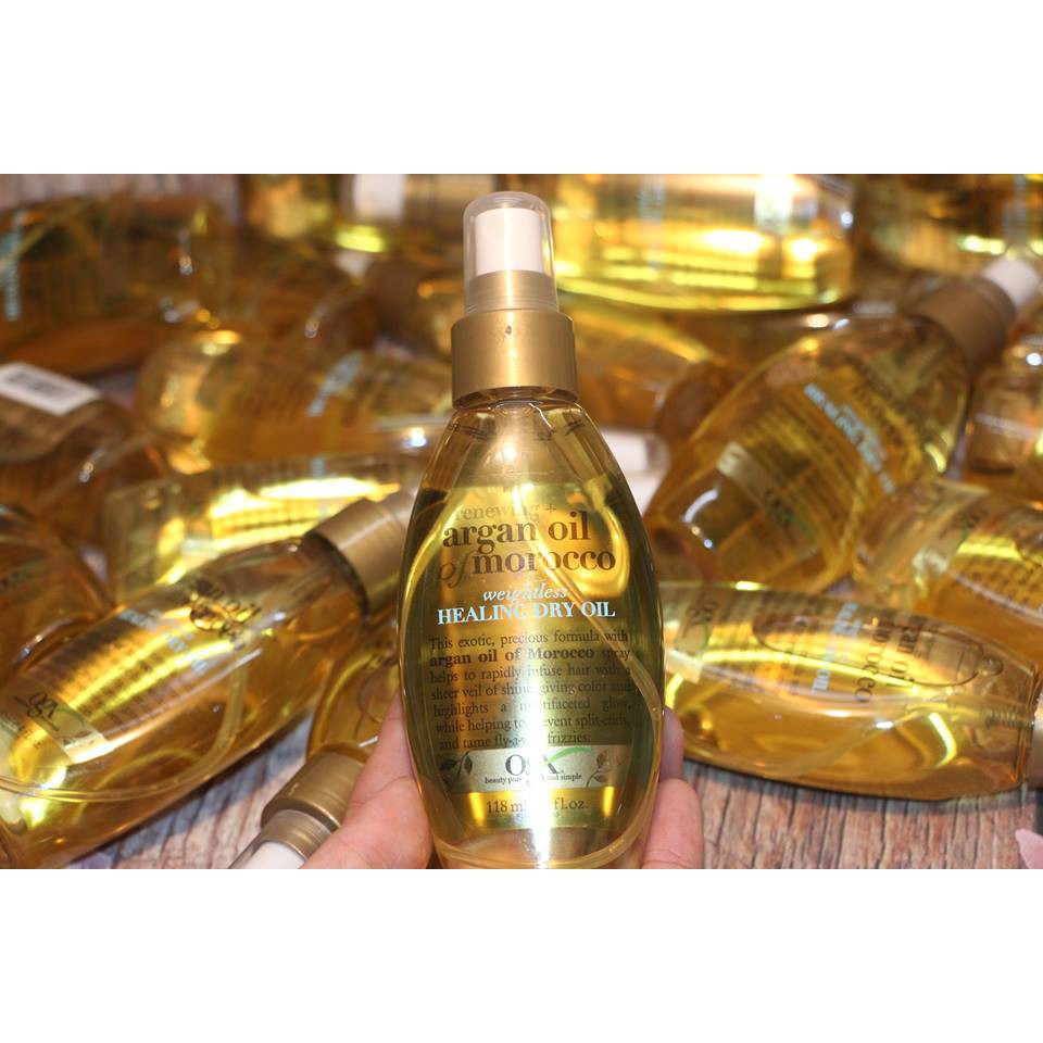Xịt dưỡng tóc OGX Renewing Argan Oil Of Morocco Weightless Healing Dry Oil