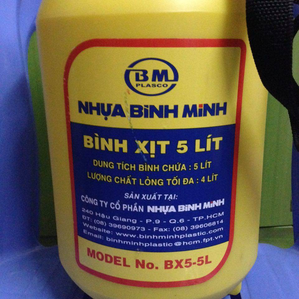 Bình Xịt Bình Minh 5 Lít chất lượng cao, bình tưới, bình phun tưới cây