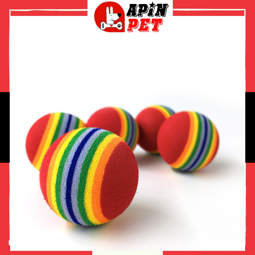 Bóng Đồ Chơi Cho Chó Mèo Con Gặm 7 màu-Shop ApinPet