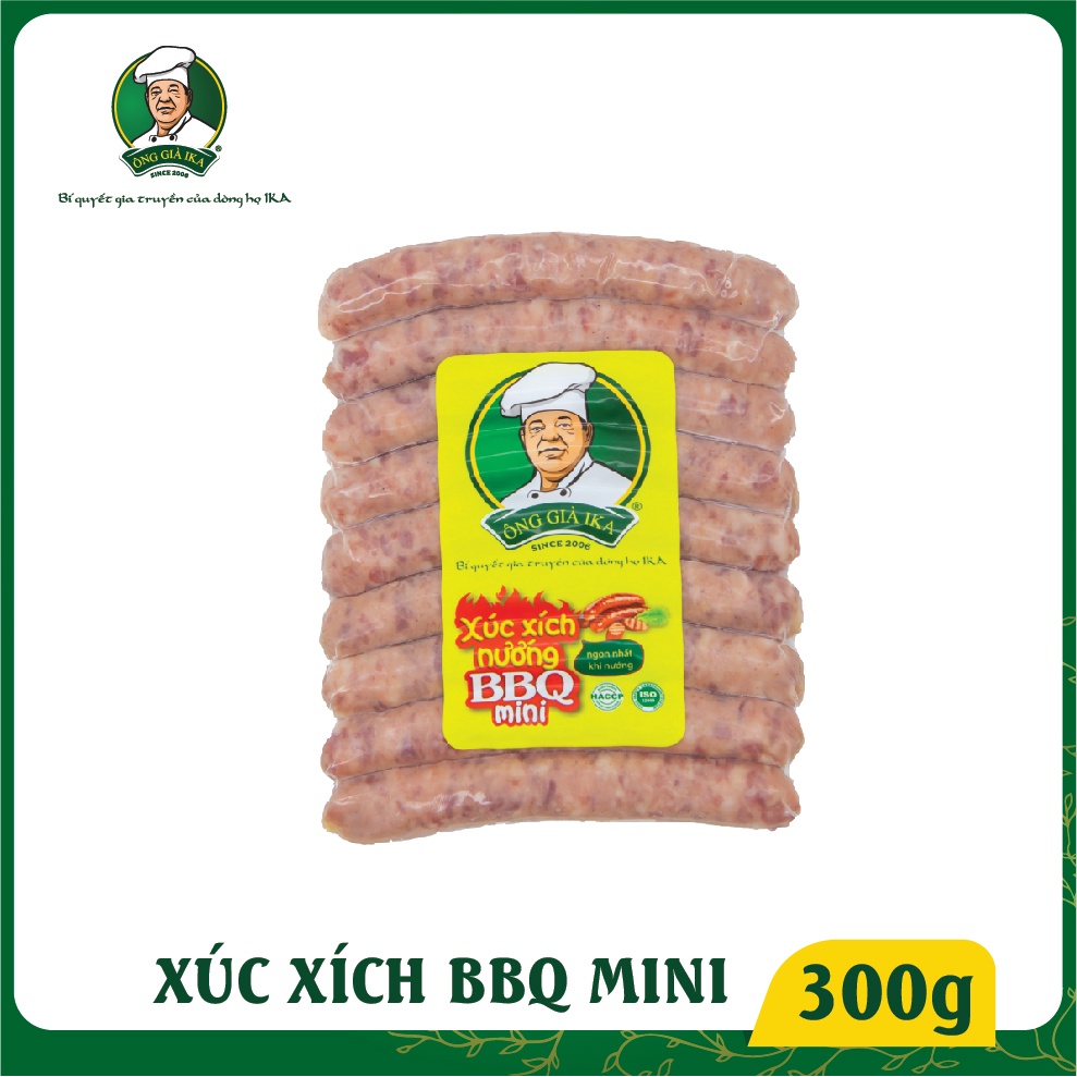 Xúc xích Nướng BBQ mini Ông già IKA 300g