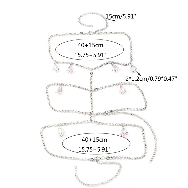 Youyo Dây Đeo Đùi Tua Rua Nhiều Lớp Đính Đá Chống Trượt Thời Trang Đi Hộp Đêm Bãi Biển Mùa Hè