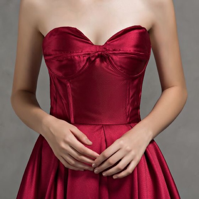 Đầm maxi cưới TRIPBLE T DRESS cho dâu đi bàn nhẹ nhàng bẹt vai phối nơ - size M/L - MS414V