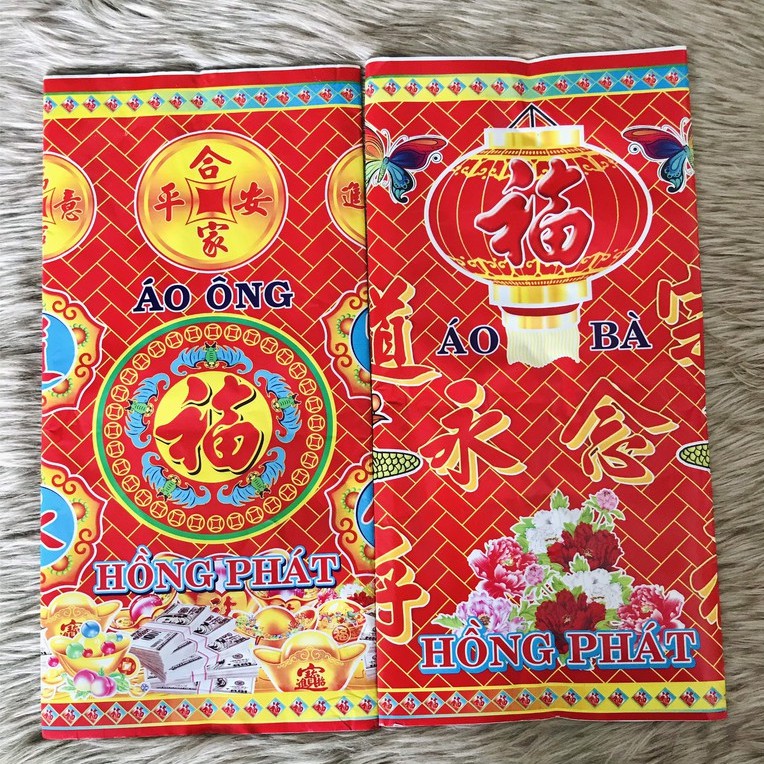 Giấy Cúng - Một Xấp Giấy Áo Ông Áo Bà loại vải bóng cao cấp