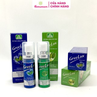 Xịt Thơm Miệng Greelux thảo dược vị cay mát