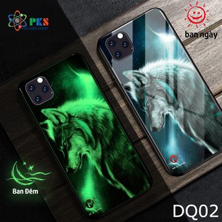 Ốp lưng iPhone 11 Pro / iP11 / iP 11 Pro Max in 3D hình sói dạ quang phát sáng ban đêm
