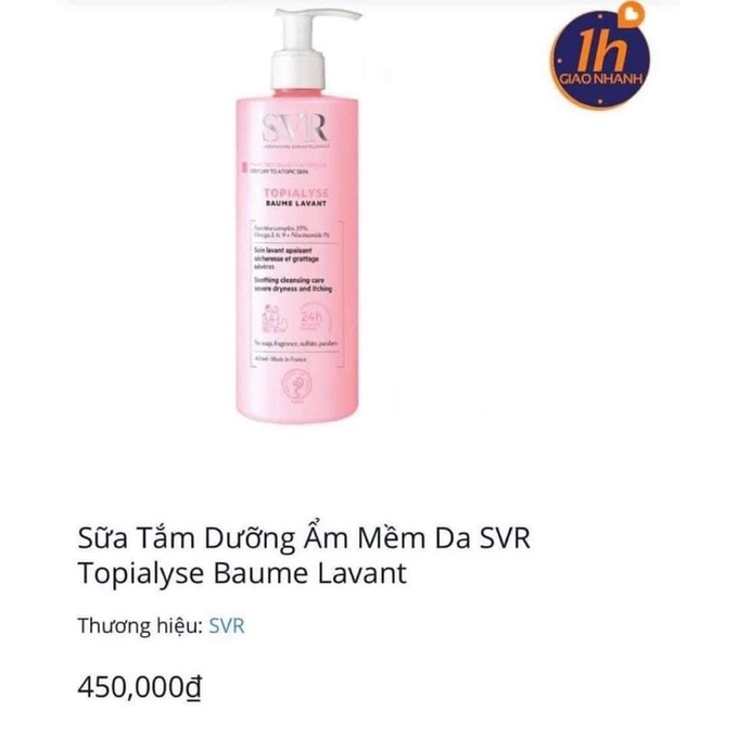 Sữa tắm SVR Mềm da gấp 100lần