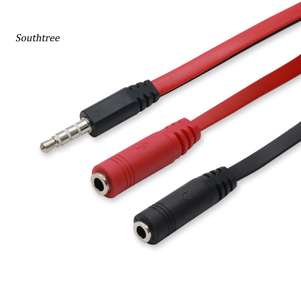 Dây Cáp Chia Cổng Âm Thanh 1 Đầu Đực Sang 2 Đầu Cái 3.5mm Cho Điện Thoại Laptop Pc