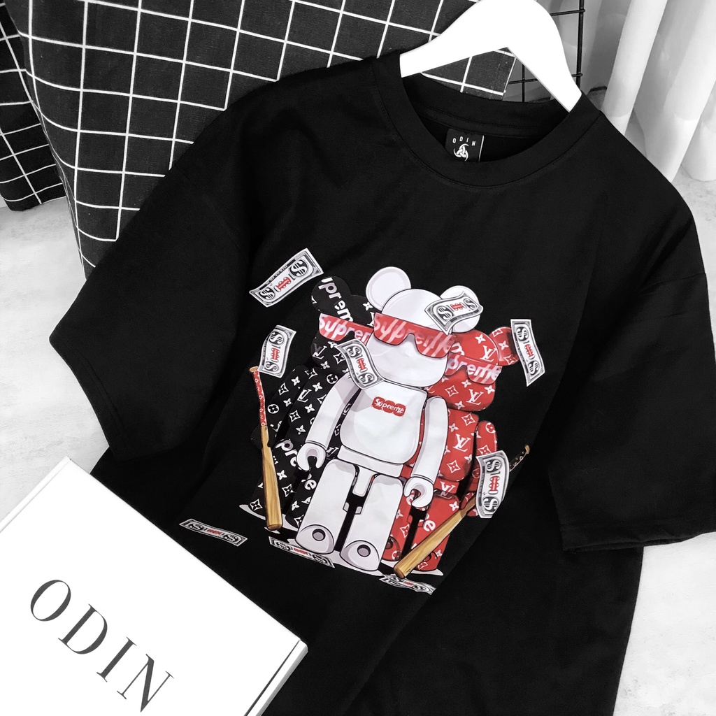Áo thun tay Oversize Bearbrick Money, áo phông cotton nam nữ unisex, ODIN CLOTHING | BigBuy360 - bigbuy360.vn