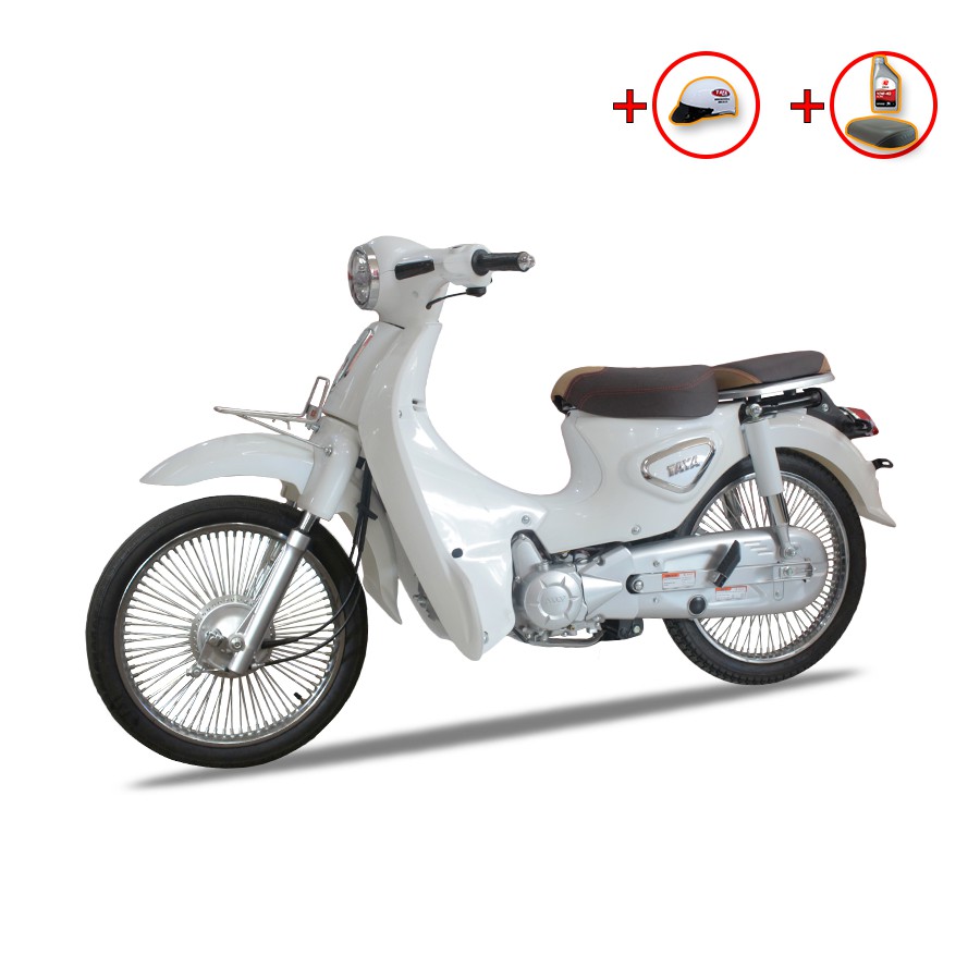 Xe máy CUB 81 TAYA XS 2021 (trắng) | Shopee Việt Nam