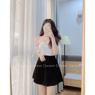 Áo trễ vai nơ tay